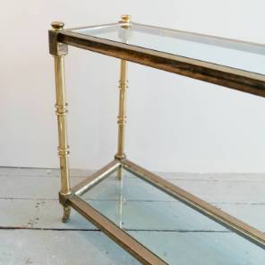 A Mid 20th Century Brass Console